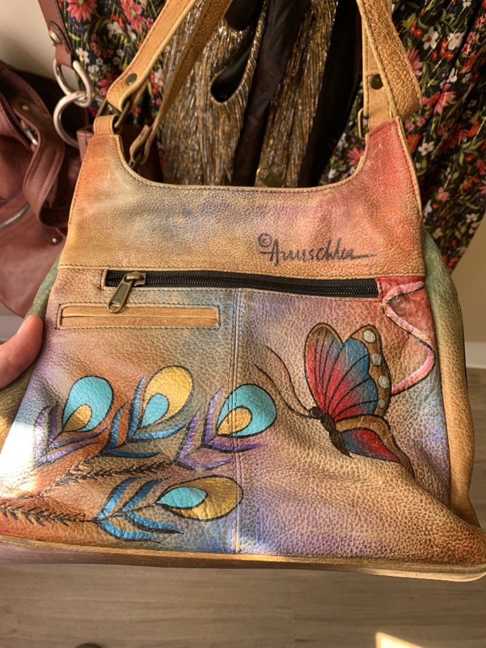 Anuschka purse shoulder hobo style